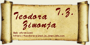 Teodora Zimonja vizit kartica